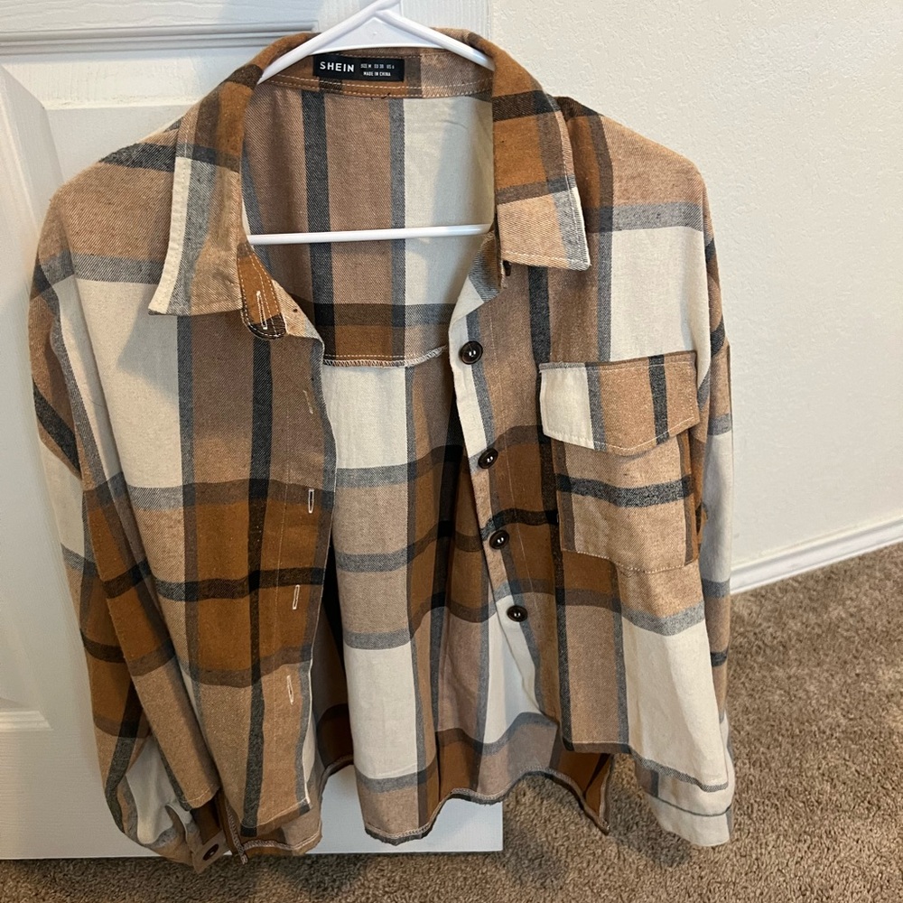Neutral colored flannel